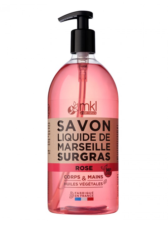 MKL Savon Liquide de Marseille Surgras Rose 1L